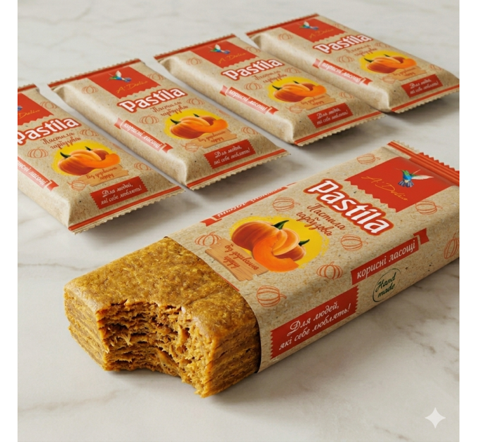 Натуральна бєлєєвська пастила з гарбузом без цукру зі стевією — соковитий фруктовий десерт без глютену та консервантів, підходить для людей з контролем цукру