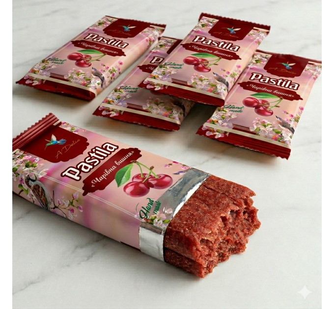 Натуральна Бєлєєвська пастила з вишнею — без консервантів, без ароматизаторів, з натурального фруктового пюре