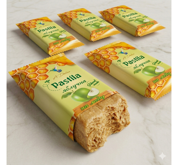 Натуральна Бєлєєвська пастила без цукру Яблуко з медом — без консервантів і добавок, за традиційною технологією XIX століття