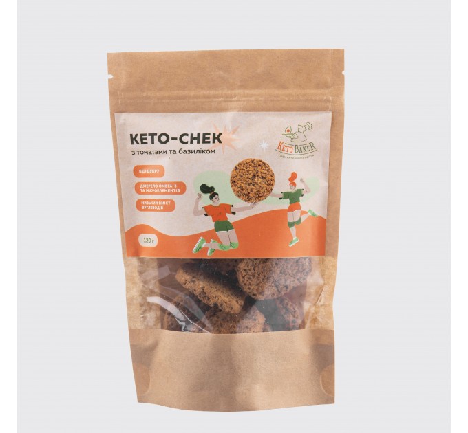 Кето снек с томатом и базиликом без глютена и сахара натуральный низкоуглеводный перекус