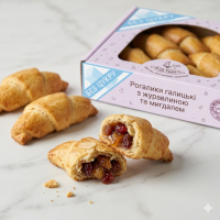 Рогалики без цукру Галицькі з журавлиною та мигдалем, 215 г