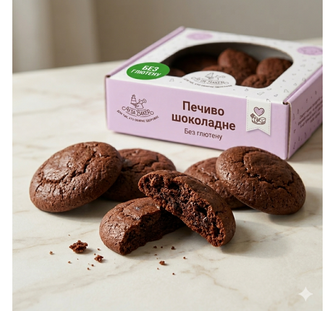 Печиво здобне шоколадне безглютенове натуральний десерт без промислових добавок