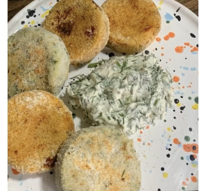 Солёные веганские сырники с укропом — без сахара, глютена, лактозы и сои, с пробиотиками, подходят для поста и здорового питания
