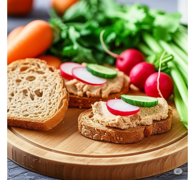 Рослинний паштет курячий — пісний продукт без глютену, лактози та сої