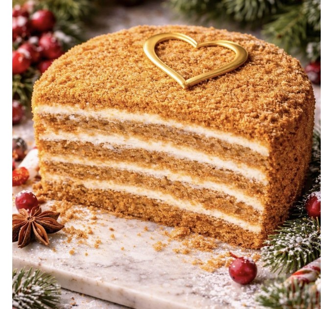 Торт Медовик веганський без глютену та лактози, 300 г