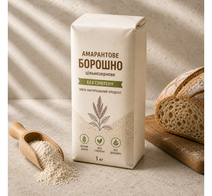 Амарантовая мука цельнозерновая — без глютена и добавок