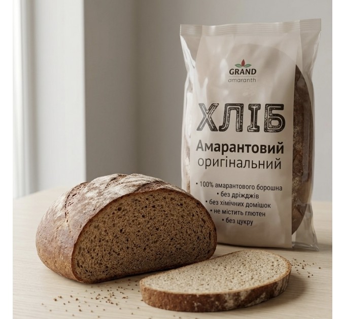 Безглютеновый амарантовый хлеб с коноплёй — цельнозерновой, без дрожжей, без сахара и лактозы