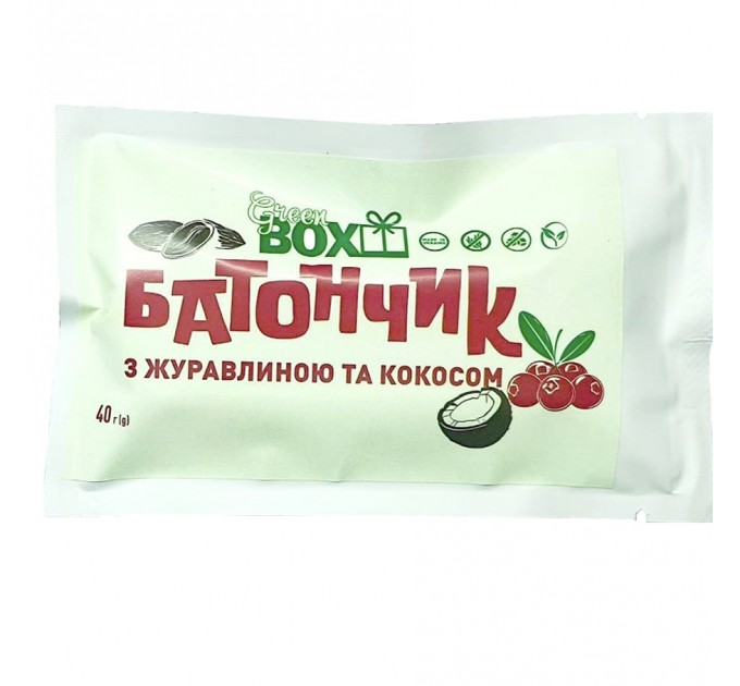 Батончик з Журавлиною та Кокосом, 40г