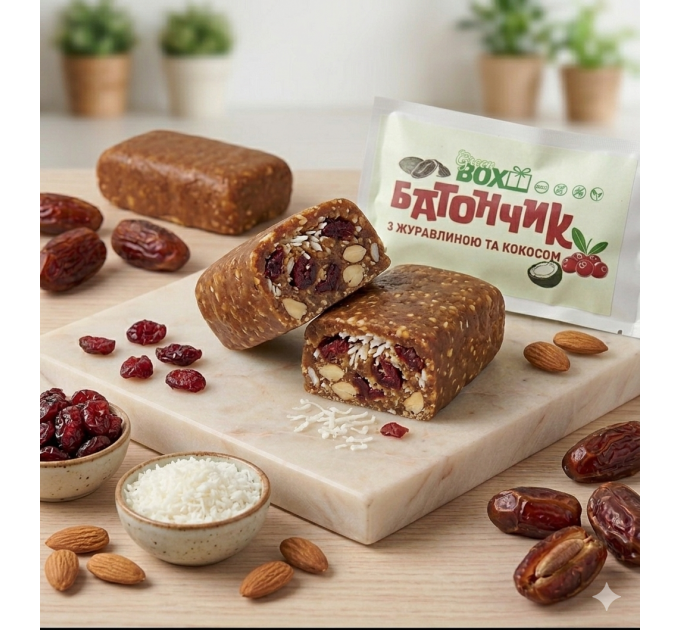 Батончик з Журавлиною та Кокосом, 40г
