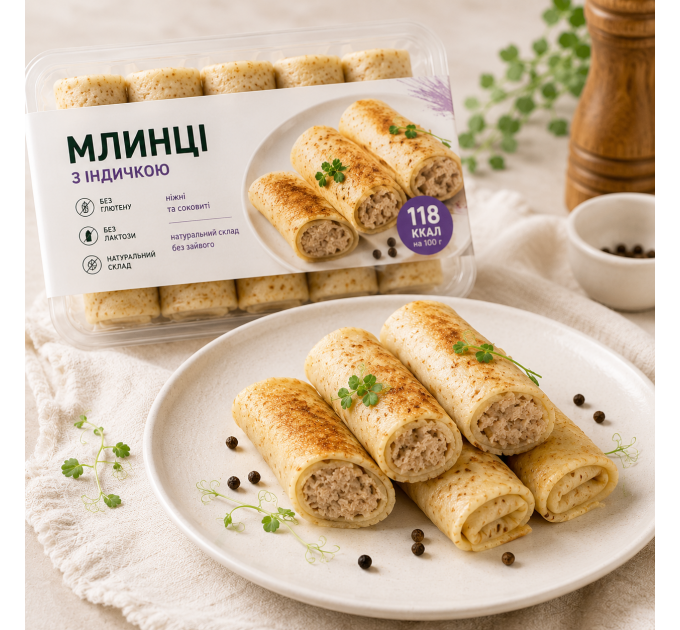 Млинці з індичкою, 350 г