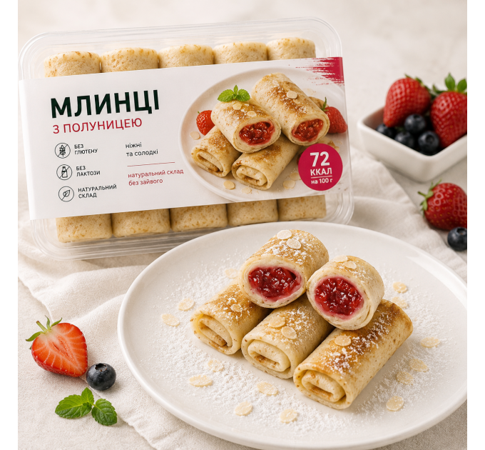 Блинчики с клубникой, 350 г