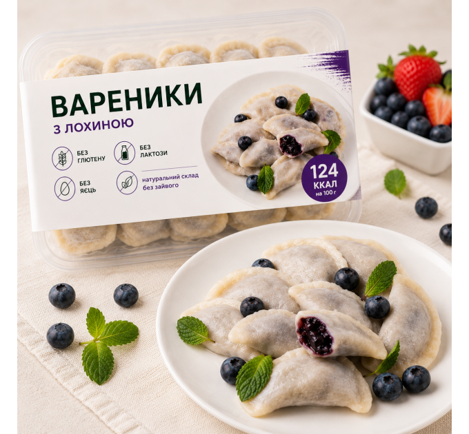 Вареники с голубикой, 350 г