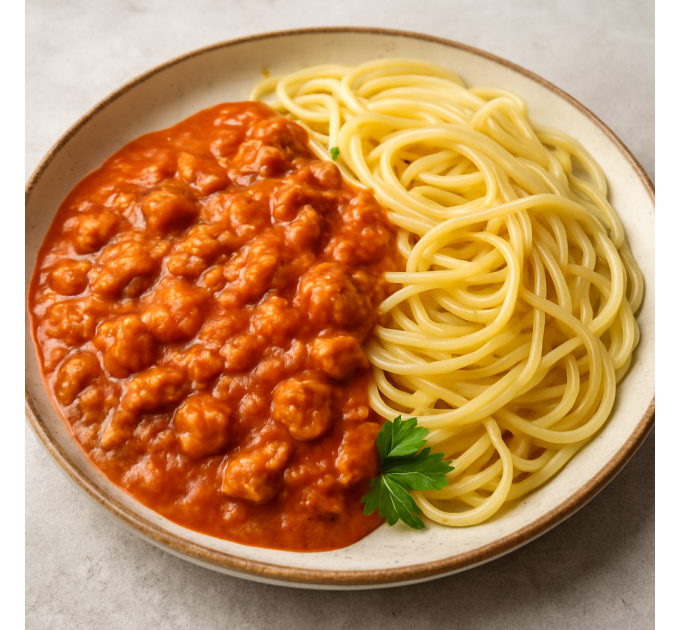 Подливка из индейки баланеза без консервантов и усилителей вкуса — готовое блюдо с томатно-сливочным соусом