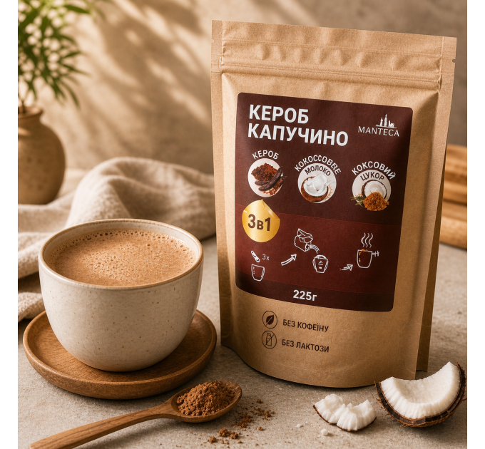 Кэробный капучино, без лактозы