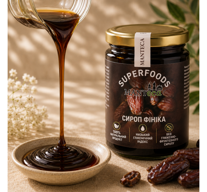 Натуральный сахарозаменитель ГИ 55 Финика сироп 380 г