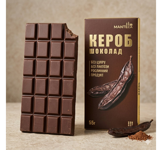 Натуральный шоколад без сахара из кэроба 55 г