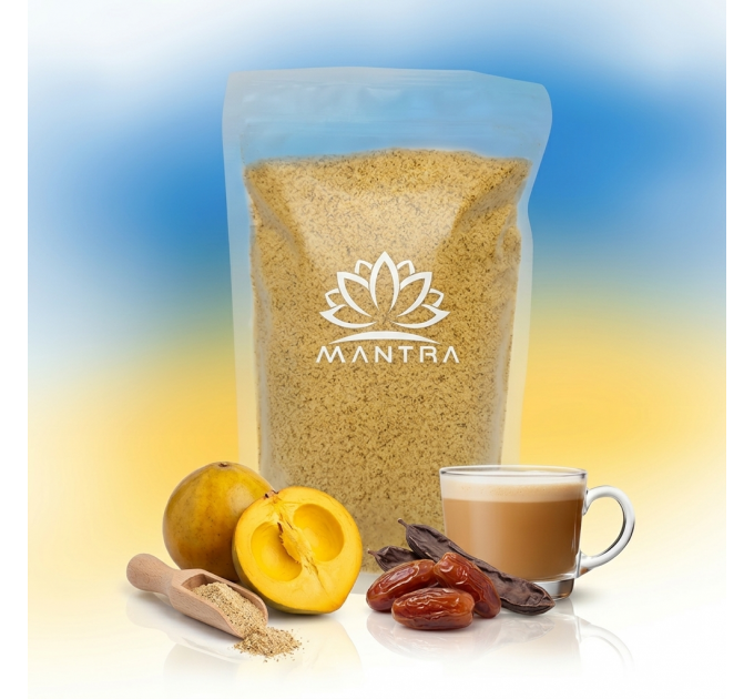 Лукума латте без цукру — фінікова кава з лукумою та кокосовими вершками без кофеїну, без лактози та казеїну, пісний продукт