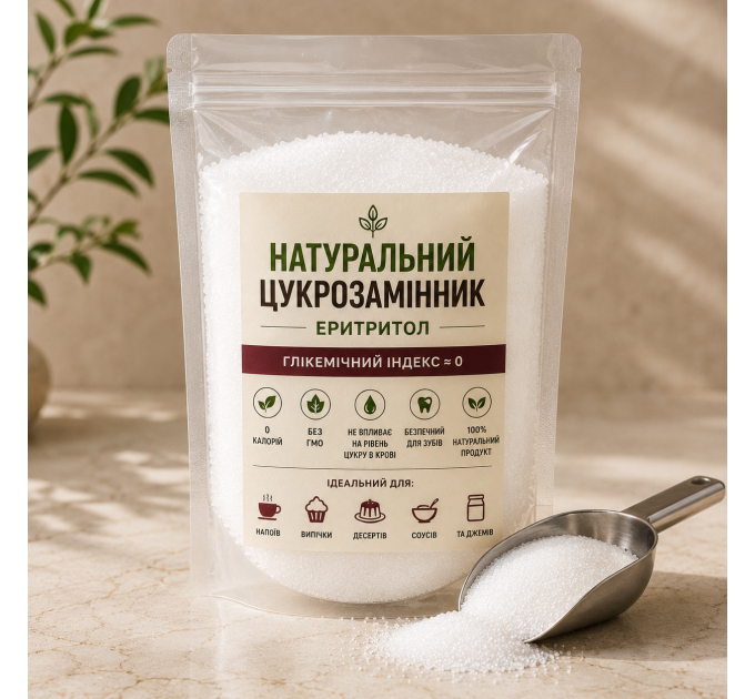 Натуральний цукрозамінник ГІ 0 Еритрит 100 г