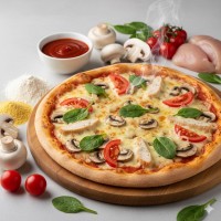Пицца без глютена, сахара и лактозы с курицей 300 г