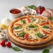 Пицца без глютена, сахара и лактозы с курицей, грибами, помидорами и сыром — натуральный полуфабрикат без усилителей вкуса