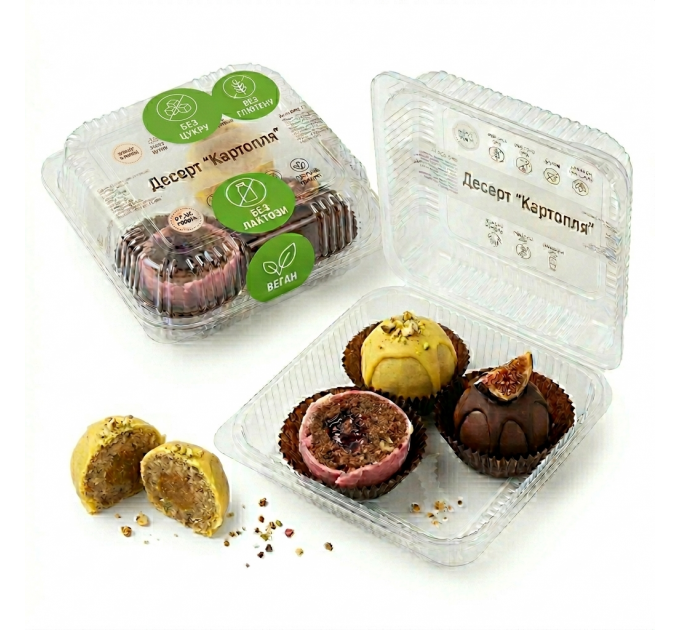 Десерт картопля в шоколаді без цукру та глютену веган — пісний десерт для перекусу та солодкого столу