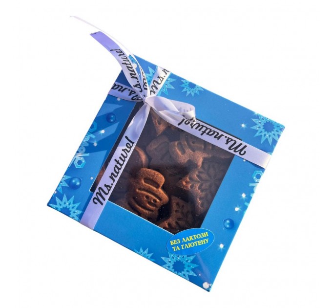 Пряники у подарунковій упаковці міні без глютену, цукру та лактози, веганські й пісні, натуральна крафтова випічка без хімії