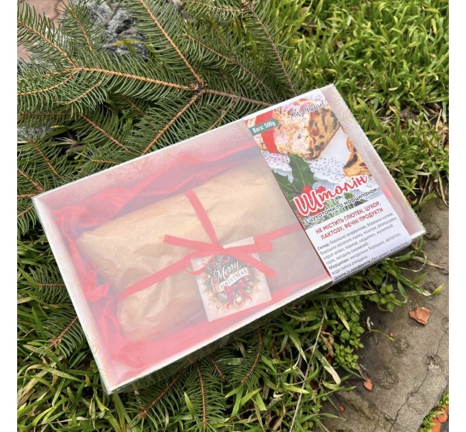 Штоллен с цукатами и марципаном, без глютена, лактозы и сахара, постный продукт, натуральная выпечка без химии