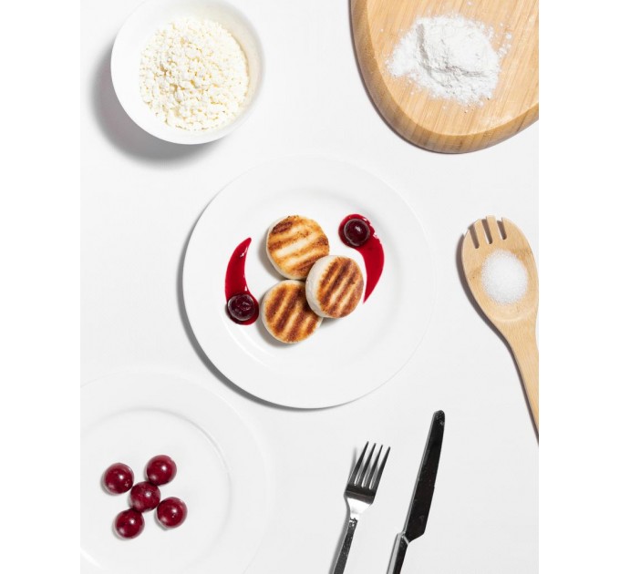 Сирники безлактозні з вишнею