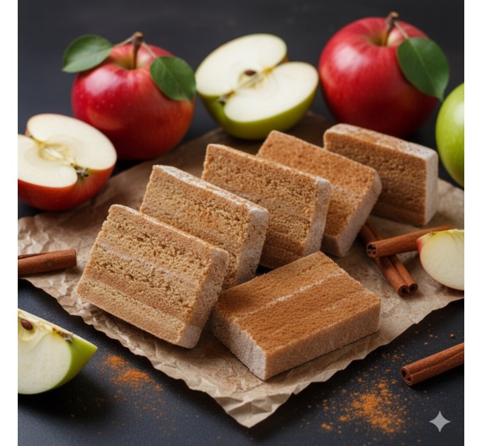 Натуральна Бєлєєвська пастила без цукру Яблуко з корицею на меду — без консервантів і добавок, за традиційною технологією XIX століття