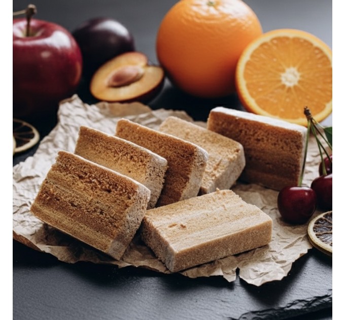 Натуральна бєлєєвська пастила Асорті — фруктовий десерт без ароматизаторів і консервантів з яблука, вишні, сливи та апельсина