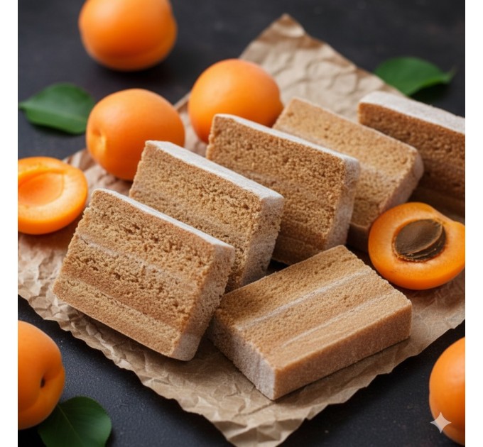 Натуральна Бєлєєвська пастила з абрикосом — без консервантів, без ароматизаторів, з натурального фруктового пюре