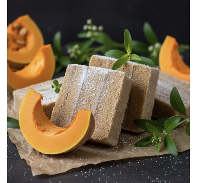 Натуральна бєлєєвська пастила з гарбузом без цукру зі стевією — соковитий фруктовий десерт без глютену та консервантів, підходить для людей з контролем цукру