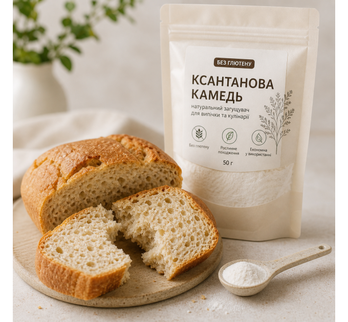 Ксантанова камедь — натуральний загущувач для випічки, соусів, десертів і смузі без глютену та крохмалю
