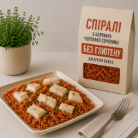 Макарони без глютена Спіральки Червона сочевиця 300 г