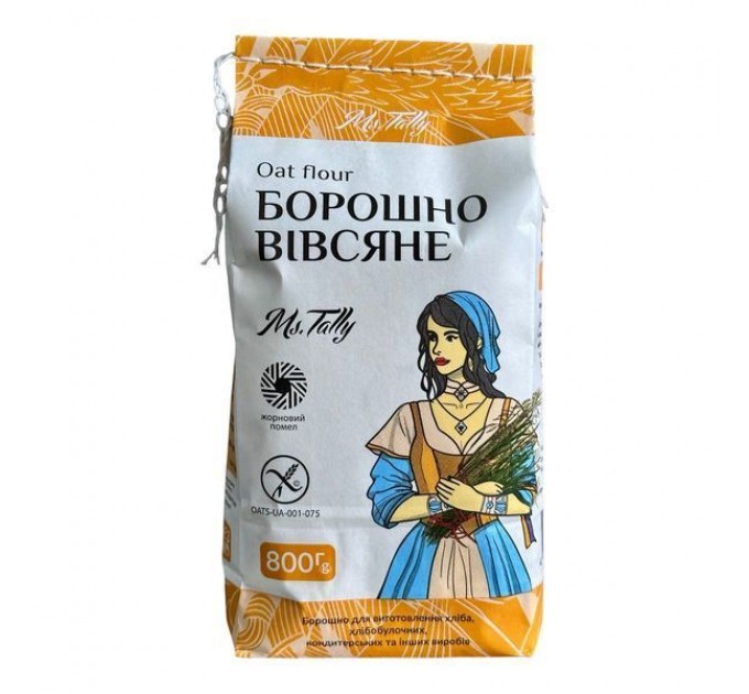 Борошно вівсяне без глютена 800 г