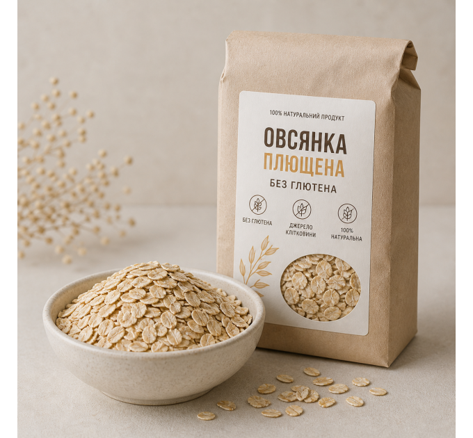 Органическая овсянка без глютена 500 грамм