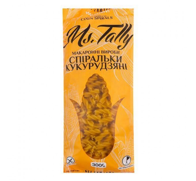 Макарони без глютена Спіральки кукурудзяні 300 г