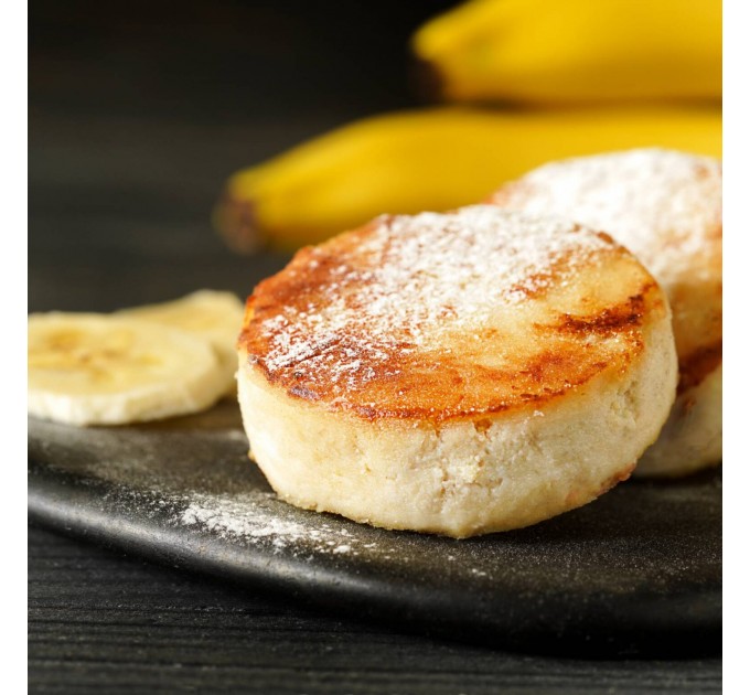 Сирники з бананом веганські — рослинна альтернатива без глютену, лактози та яєць. Пісний продукт.