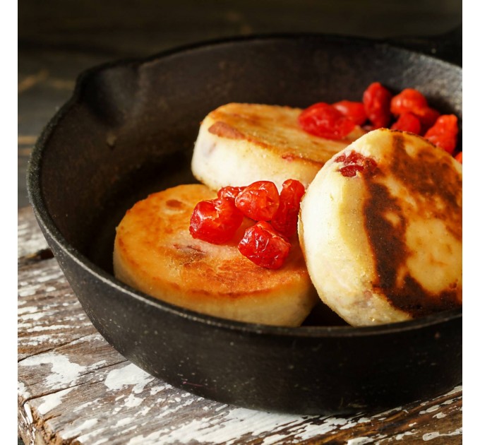 Сирники з цукатами вишні веганські — пісний рослинний десерт без глютену, лактози та яєць