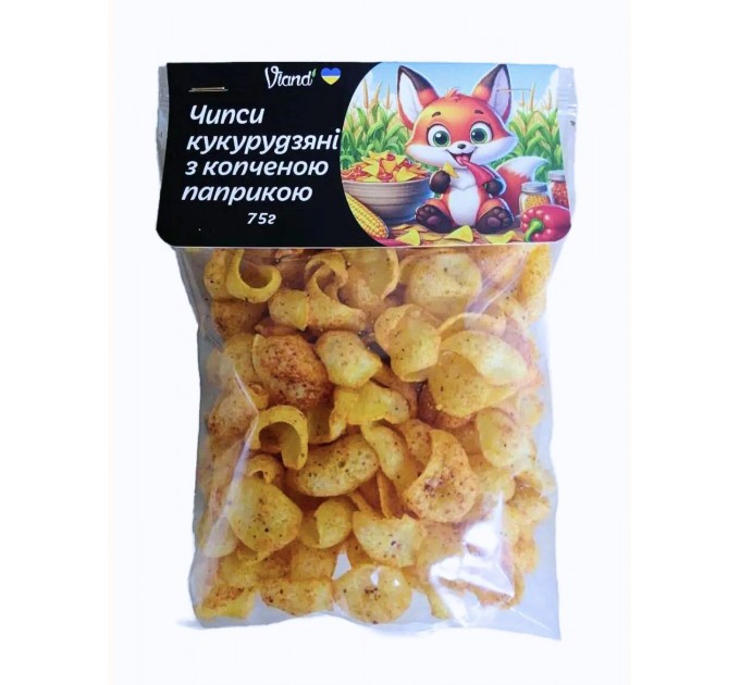 Чіпси кукурудзяні з копченою паприкою без глютену 75 грам