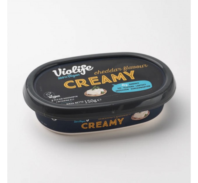 Violife Creamy Cheddar — растительный крем-сыр со вкусом чеддера без глютена и лактозы