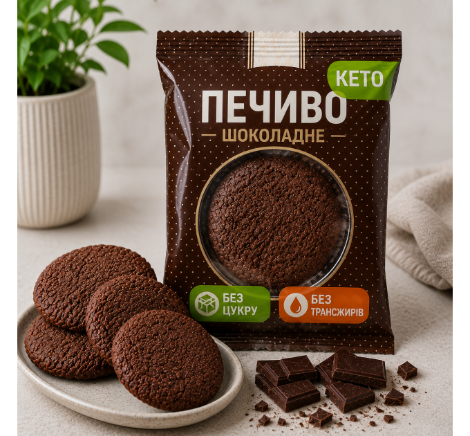 КЕТО шоколадне печиво, 50 г