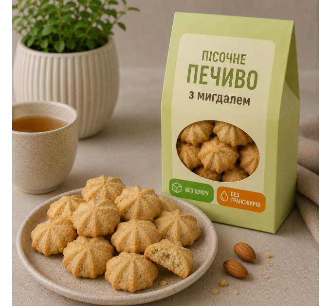 Пісочне печиво з мигдалем, 175 г