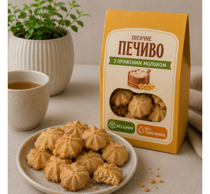 Пісочне печиво з пряженим молоком, 175 г