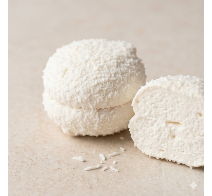 Натуральний зефір без цукру з кокосовою стружкою — на агар-агарі, без глютену та шкідливих добавок